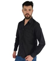 Erkek Spor Gömlek Silim Fit 9821 BGL-ST02720 (Siyah)