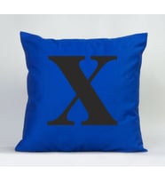 X Harfli Yastık (Mavi)