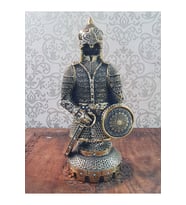 HEDİYELİK DEKORATİF AYETLİ TUĞRALI ZIRH BİBLO (Altın)