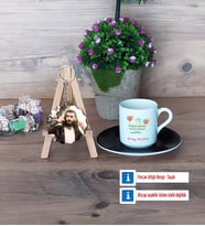 Doğum Günü Hediyesi Türk Kahvesi Fincanı Ahşap Altlıklı ve Fotoğraflı Ahşap Anahtarlık Hediye (Model 7)