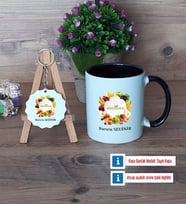 Diyetisyen Kupa Bardak Kırmızı ve Ahşap Anahtarlık Hediye (Model 10)