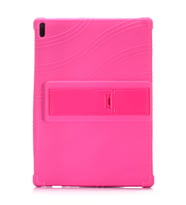 Lenovo Tab E10 TB-X104F Tab 4 10.1 Inch Tablet Standlı Silikon Kılıf (Fuşya)