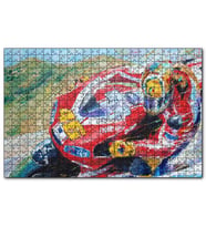 Cakapuzzle  46 Numara KırmızMotosiklet Hız Görseli  Puzzle Yapboz MDF (Ahşap) (500 Parça)