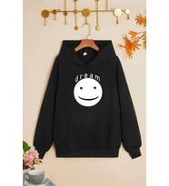 Unisex Dream Baskılı Sweatshirt (Siyah)