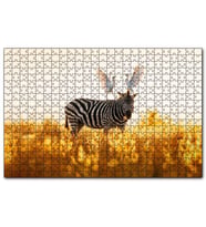 Cakapuzzle Doğada Zebra Ve Kuşlar Görseli  Puzzle Yapboz MDF (Ahşap) (500 Parça)