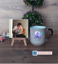 Developer Fotoğraflı Dekoratif Taş, Kupa Bardak Beyaz Hediye (Model 10)