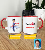 Kişiye Özel Karikatürlü Fizyoterapist Hediye Kupa Bardak Erkek Fizyoterapiste Tıp Bayramı Hediyesi (Pembe)