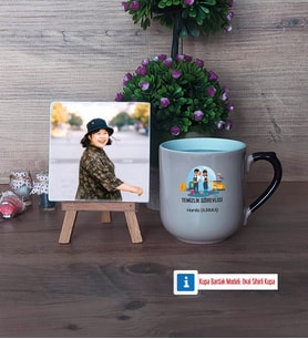 Temizlik Görevlisi Fotoğraflı Dekoratif Taş, Kupa Bardak Beyaz Hediye (Model 10)
