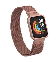Mi Watch Lite Kordon Kasalı Milano Loop Metal Kordon (Pembe)