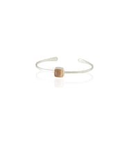 Kadir Jewellery Zirkon Taşlı Ayarlanabilir 925 Ayar Gümüş Kaplama Bilezik (Turuncu)