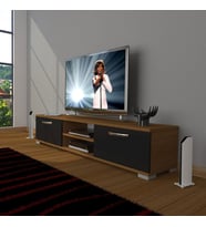 Decoraktiv Eko 140 Mdf Dvd Tv Ünitesi Tv Sehpası (Siyah - Ceviz)