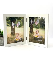 DECOLIFE İKİLİ FOTOĞRAF ÇERÇEVESİ, MENTEŞELİ ÇERÇEVE, FOTOĞRAF ÇERÇEVESİ, ANI ÇERÇEVESİ, RESİM ÇERÇEVESİ, ÇOKLU ÇERÇEVE 13x18 (Beyaz)