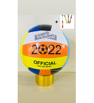 Dikişli Voleybol Topu Şişirme Pompası Hediyeli (Turuncu)