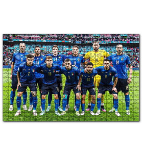 Cakapuzzle İtalya Uefa Euro 2021 Şampiyonluk Pozu Puzzle Yapboz MDF (Ahşap) (500 Parça)