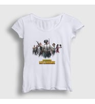Presmono Kadın Sarı Team Pubg T-Shirt 30756tt (Beyaz)