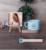 Edebiyat Öğretmeni Fotoğraflı Dekoratif Taş, Kupa Bardak Beyaz Hediye (Model 8)