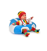 TOKKO Bebek Bebe Yatmaz Oturma Destek Minderi - Bebek Koltuğu - Büyük Bebek Oturağı Bebeyatmaz (Mavi - Beyaz) (MAVI-BEYAZ)