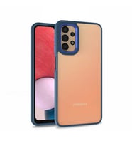 Samsung Galaxy A32 4G Kılıf Case, Kamera Lens Korumalı Elektroplatin Kaplama Sert PC Koruyucu Colourful Platinum Serisi (Mavi)