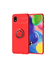 Samsung Galaxy A01 Core Kılıf Yüzüklü Magnetli Ravel Case (Kırmızı)