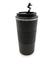 Silikon Halkalı 500 Ml Çelik Termos (Siyah)