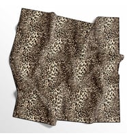 Leopar Desenli Soft Pamuk Eşarp - 04487 (Somon)