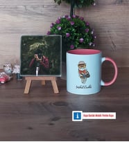 Baykuş Fotoğraflı Dekoratif Taş, Kupa Bardak Beyaz Hediye (Model 6)