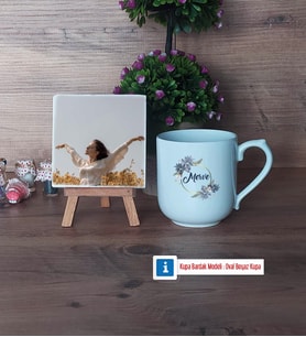 İsme Özel Doğum Günü Hediyesi Fotoğraflı Dekoratif Taş, Kupa Bardak Beyaz Hediye (Model 5)