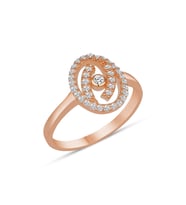 925 Ayar Gümüş Yüzük Zirkon Taşlı Altın,Rose,Beyaz Renk Seçenekleriyle (Rose)