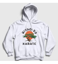 Presmono Unisex Beyaz Miyagi Do Karate Cobra Kai Kapüşonlu Sweatshirt 471120tt (Beyaz)