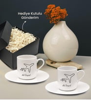 Hediye Kutusunda Kişiye Özel 2'li Baskılı Fincan (Model 10)