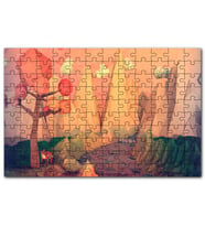 Cakapuzzle Minimalizm Tilki Ağaç Dağ Nehir Soyut Sanat Puzzle Yapboz MDF (Ahşap) (1000 Parça)