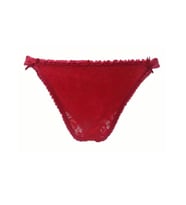 Gümüş Bayan Kenar İki İpli Dantelli Bikini Külot Standart M Beden (Fuşya)