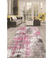 Dijital Kaymaz Taban Yıkanabilir Modern Renkli Salon Halısı Mutfak Halısı Yolluk ND-HT-936 (Pembe)