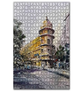 Cakapuzzle Eski Bir Sokak Manzarası Puzzle Yapboz MDF (Ahşap) (1000 Parça)