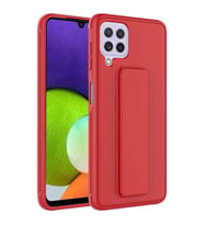 Galaxy A22 4G Kılıf Zore Qstand Katlanabilir Standlı Kılıf (Kırmızı)