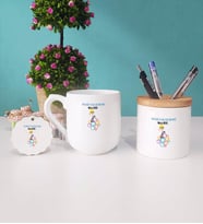 Metalurji ve Malzeme Mühendisi Kupa Bardak Kırmızı Kalemlik ve Anahtarlık (Model 9)