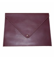 Çıtçıtlı Deri Zarf Dosya A4 Rainbow Vegan Portföy 200 Yaprak Kapasiteli 25,5x33,5 cm (Bordo)