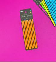 İnce Uzun Şerit Renkli Postit Kitap Ayracı Ayraç Post-it (Turuncu)