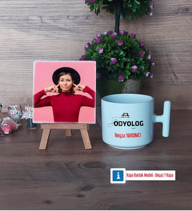 Odyolog Fotoğraflı Dekoratif Taş, Kupa Bardak Beyaz Hediye (Model 12)