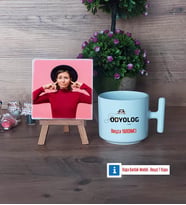 Odyolog Fotoğraflı Dekoratif Taş, Kupa Bardak Beyaz Hediye (Model 12)