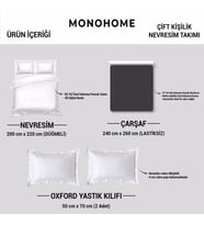 MonoHome Mistique Flowers Çift Kişilik Nevresim Takımı 3D Pamuk Saten (Kahverengi)