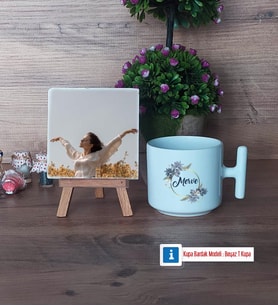 İsme Özel Doğum Günü Hediyesi Fotoğraflı Dekoratif Taş, Kupa Bardak Beyaz Hediye (Model 12)