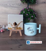 İsme Özel Doğum Günü Hediyesi Fotoğraflı Dekoratif Taş, Kupa Bardak Beyaz Hediye (Model 12)