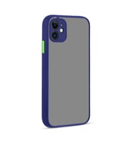 Uyumlu Model Apple iPhone 12 Mini Kılıf Kamera Korumalı Mat Kapak (Lacivert)