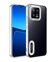 Xiaomi Mi 13 Kılıf Kamera Korumalı Logo Gösteren Zore Omega Kılıf (Gümüş)