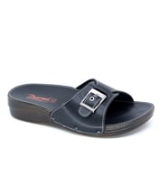 Trendyshose 14701 Kadın Anatomıc Taban Mineli Günlük Terlik (Siyah)