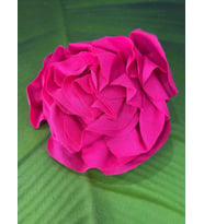 KABARTMA TASARIM ÇİÇEK BROŞ YAKA İĞNESİ GİYİM AKSESUARI 10X10 CM (Pembe)