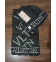 VALENTİNO ATKI VE BERE TAKIMI (Koyu Gri)