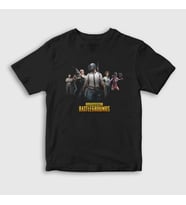 Presmono Unisex Çocuk Beyaz Team Pubg T-Shirt 30737tt (Siyah)
