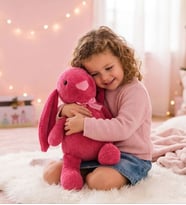 Uyku Arkadaşım Uzun Kulak Bunny Peluş Tavşan 65 cm (Fuşya)